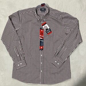 Chaps Red and White Checkered Men's Shirt